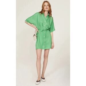 Thakoon x RTR Green Shirt Dress Size 4 with small stains